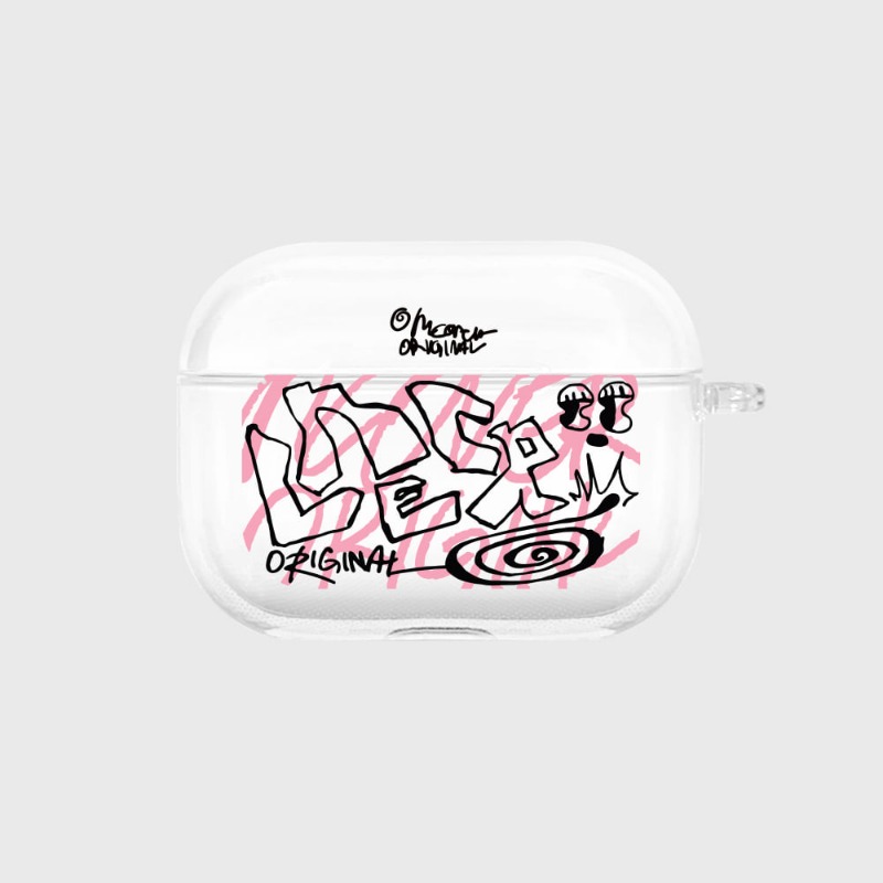 ANCover) ROUGHLY DRAW LOGO (AirPods Series) (CLEAR)