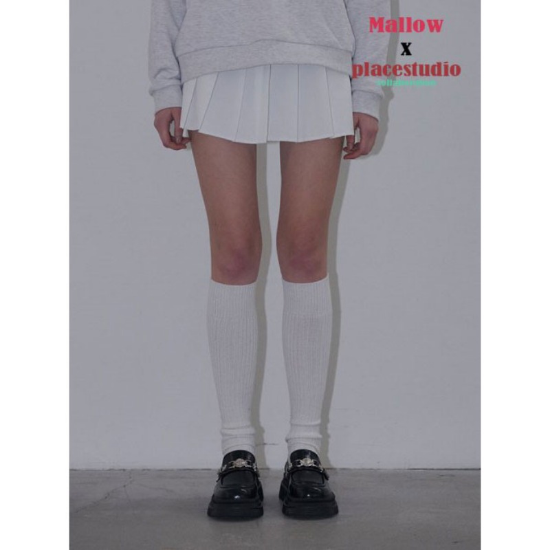 Place Studio) [Mellow X PLACE] Minimal Slit Pleats Tennis Skirt (IVORY)