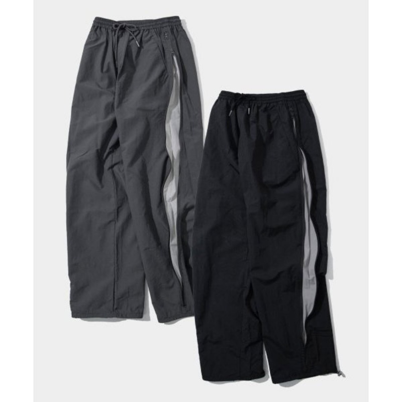 Black moment) 999-2023-29 Utility Dart Nylon Side Zip-Up Bendable Pants (2 COLOR)